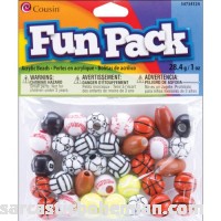 Cousin 34734124 Fun Packs 1-Ounce Bag Assorted Sports Beads B007W6LT6E